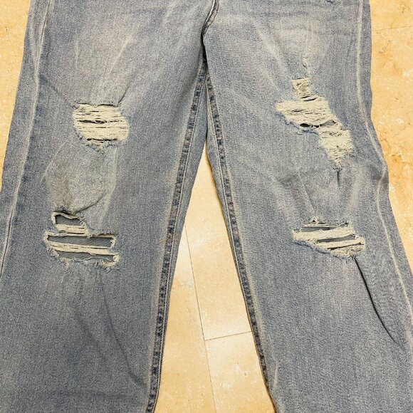 Wild Fable Womens Straight Leg Jeans Distressed  Blue Distressed Pockets High Ri - Picture 7 of 12